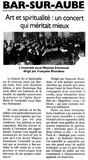 Article Concerts Vinteuil Durantel